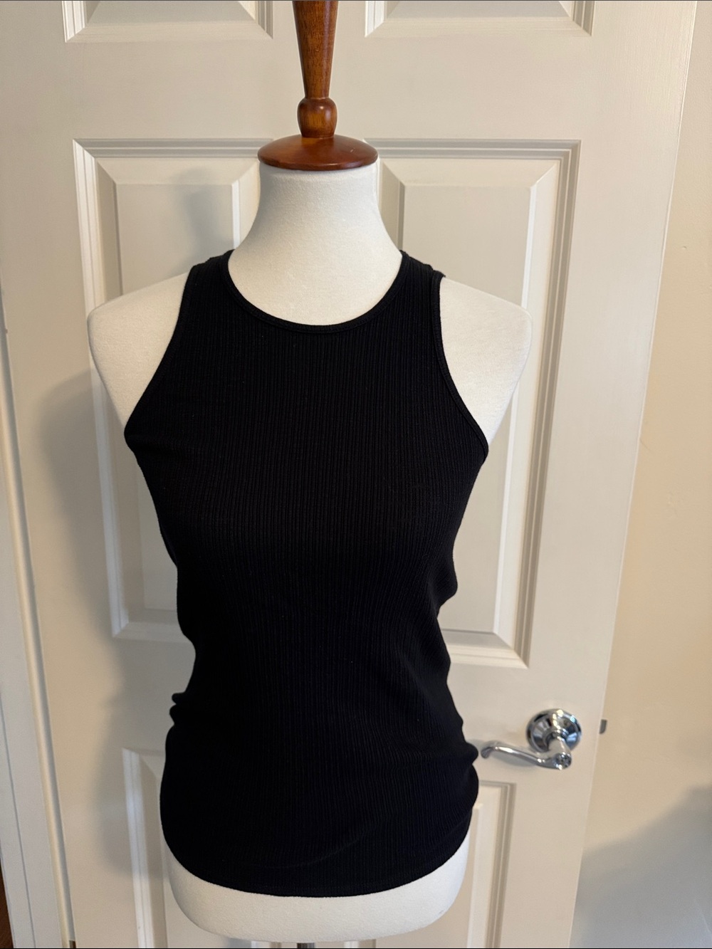 Michael Stars Black Ribbed High-Neck Tank